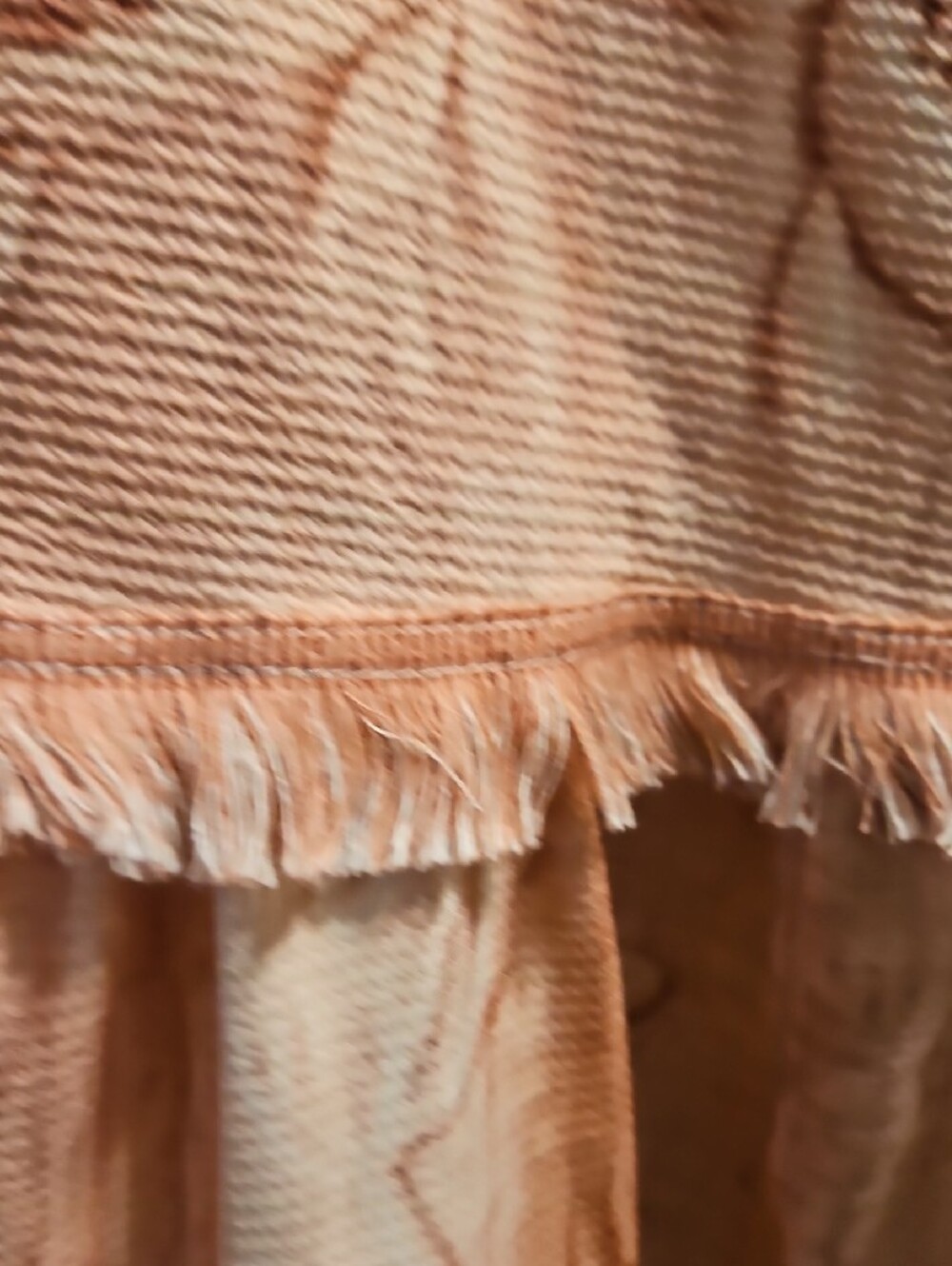 Women’s Peach Textured Fringe Tiered Top - Picture 4 of 7